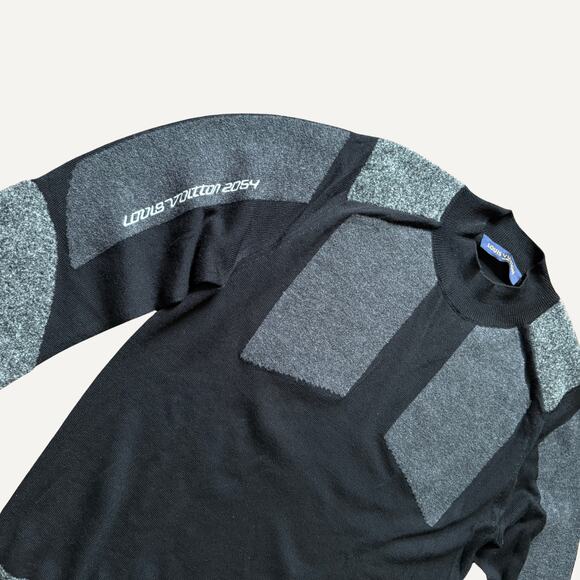 Size L - Louis Vuitton Men's 2054 Patchwork Mock Knit Top - Picture 2 of 7